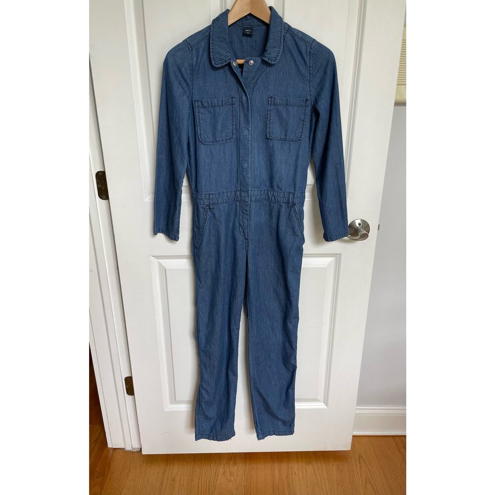 Gap Kids Utility Romper Long Sleeve Chambray size XL